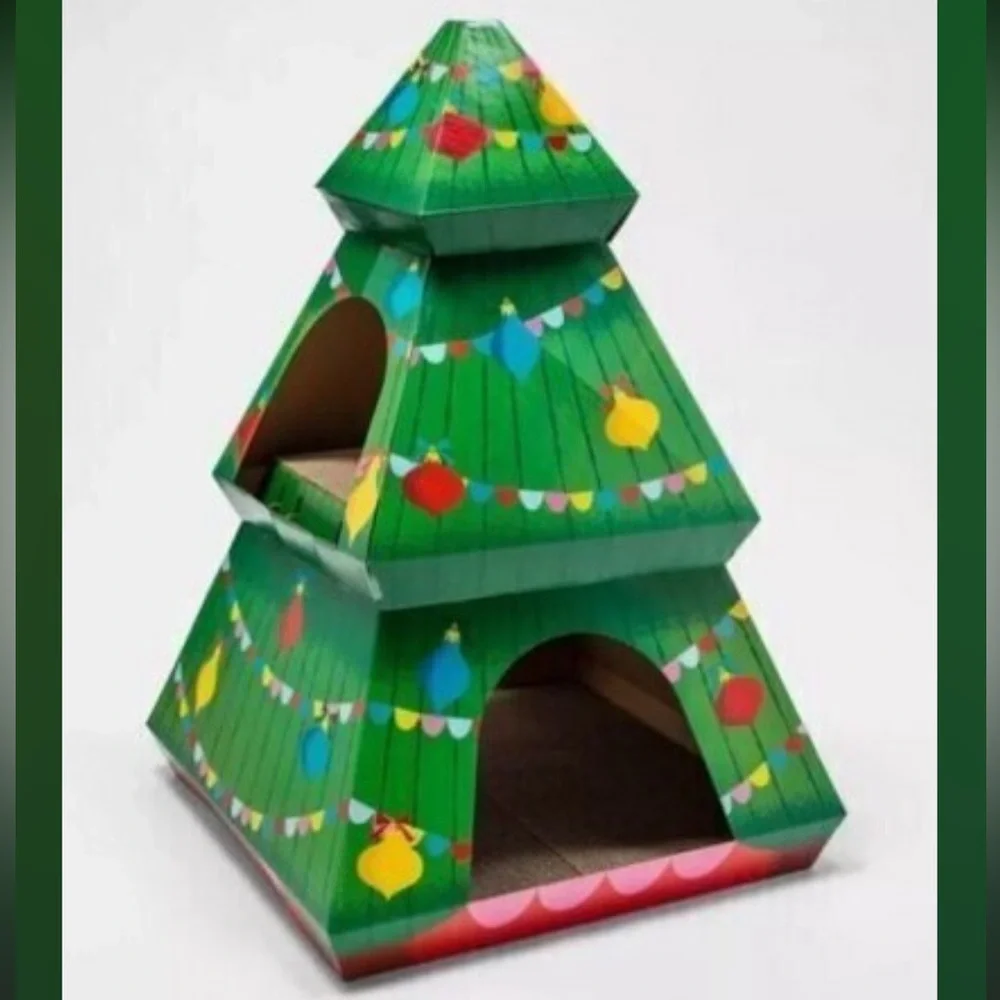 WONDERSHOP CHRISTMAS TREE MULTILEVEL CAT SCRATCHER HOUSE - XL NEW IN BOX